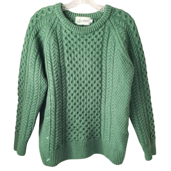 Original Aran Co. Green Merino Wool Sweater - Picture 14 of 14